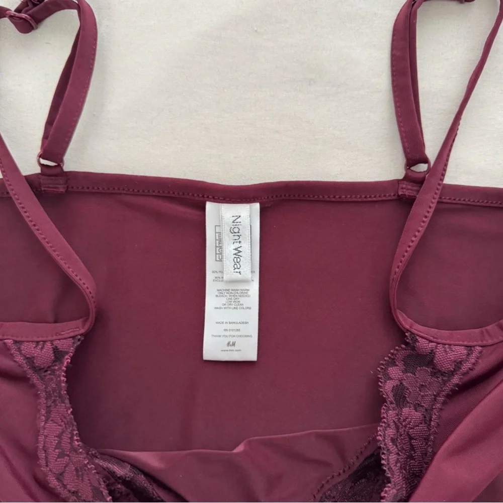 H&M Deep Red Lace Camisole - Picture 3 of 3